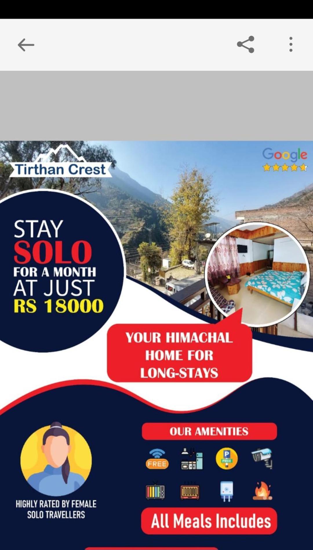 Tirthan Crest Homestay Banjār Eksteriør billede